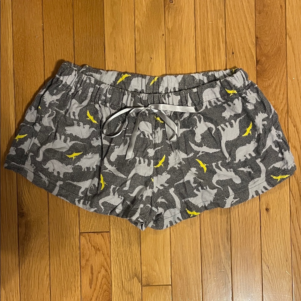 Dinosaur print pyjama booty shorts